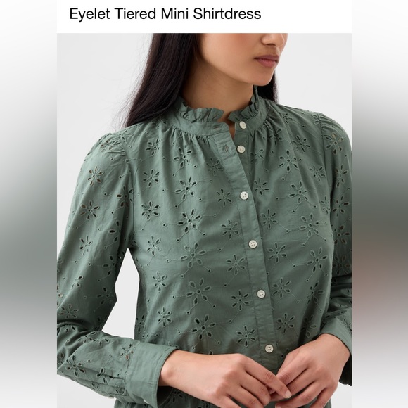 * SOLD * Gap Tiered Shirt Dress - Picture 4 of 4